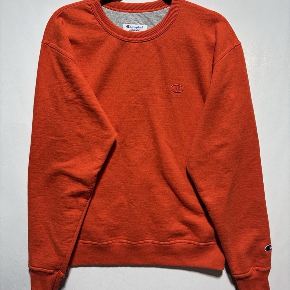 Champion Men's Vibrant Orange Crewneck Sweater